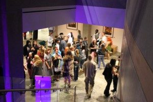 Teens gather in the lower lobby as part of "Fright at the Museum." 