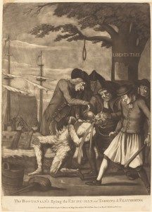 Attributed to Philip Dawe (British, c. 1750 - c. 1785 ), The Bostonian's Paying the Excise-Man, or Tarring & Feathering, published 1774, mezzotint on laid paper, Paul Mellon Collection