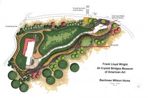 Landscape plan for the Bachman-Wilson House at Crystal Bridges