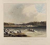 Karl Bodmer The Steamer Yellow Stone on the 19th April 1833, 1832-1834 From Voyage dans l’intérieur de l’Amérique du Nord, executé pendant les années 1832, 1833 et 1834, par le prince Maximilien de Wied-Neuwied (Paris & Coblenz, 1839-1843) Hand-colored aquatint Disbound from folio atlas volume of forty-eight plates