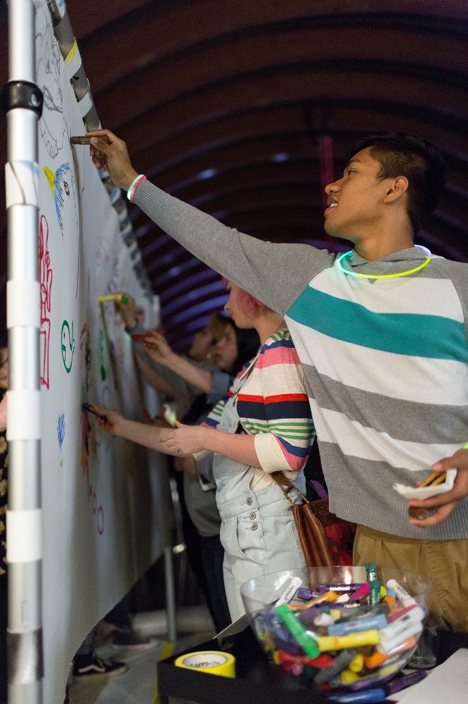 Photo by Marc F. Henning<br />Teen Night event on April 1, 2017, at Crystal Bridges Museum of American Art in Bentonville, Ark.