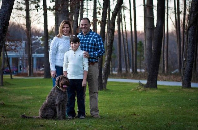 staff member's family photo on the crystal bridges grounds