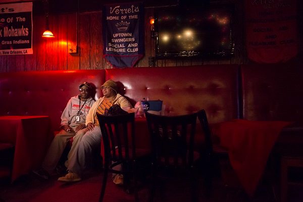 L. Kasimu Harris, The Regulars (Verret's Lounge), 2018, archival pigment print, 24 × 36 in. (61 × 91.4 cm), framed: 25 1/4 × 37 in., courtesy of L. Kasimu Harris.