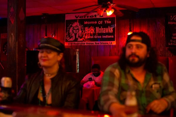 L. Kasimu Harris, Come Tuesday (Sportsman's Corner), 2018, archival pigment print, 24 × 36 in. (61 × 91.4 cm), framed: 25 1/4 × 37 in.; "Where Ya People From?" (Verret's Lounge), 2018, archival pigment print, 24 × 36 in. (61 × 91.4 cm), framed: 25 1/4 × 37 in., courtesy of L. Kasimu Harris.