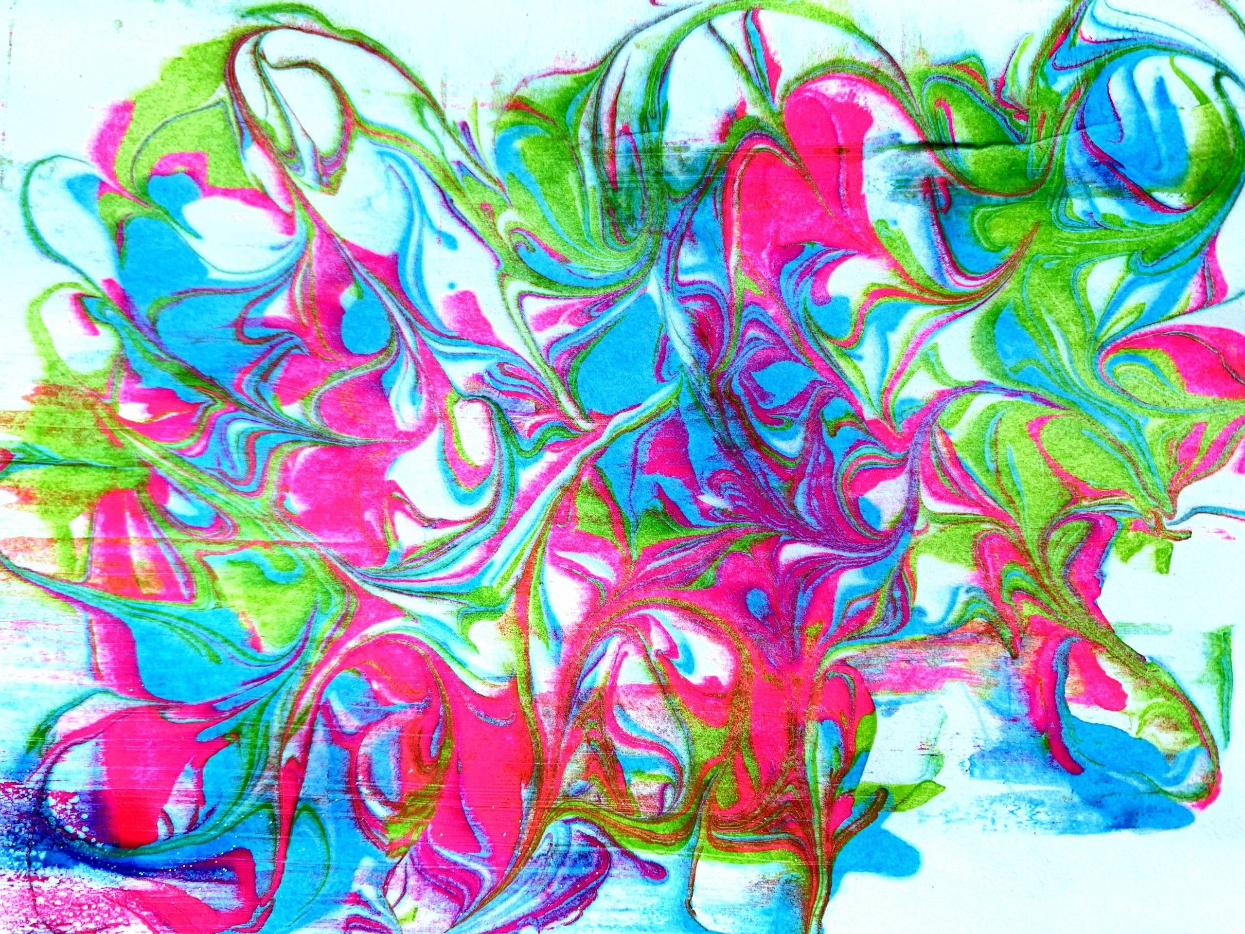 rainbow marbling artwork