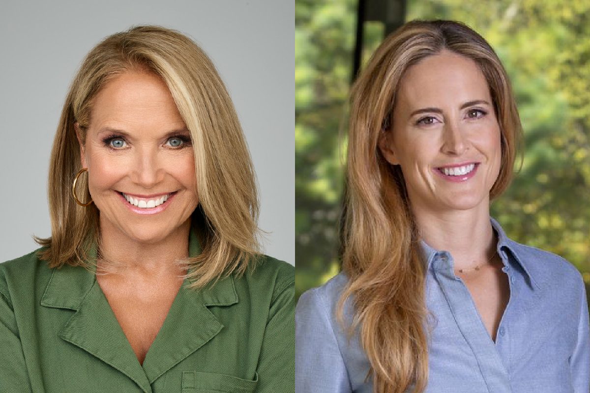 Two women smiling in portraits; one in green with blonde hair, the other in blue with brown hair.