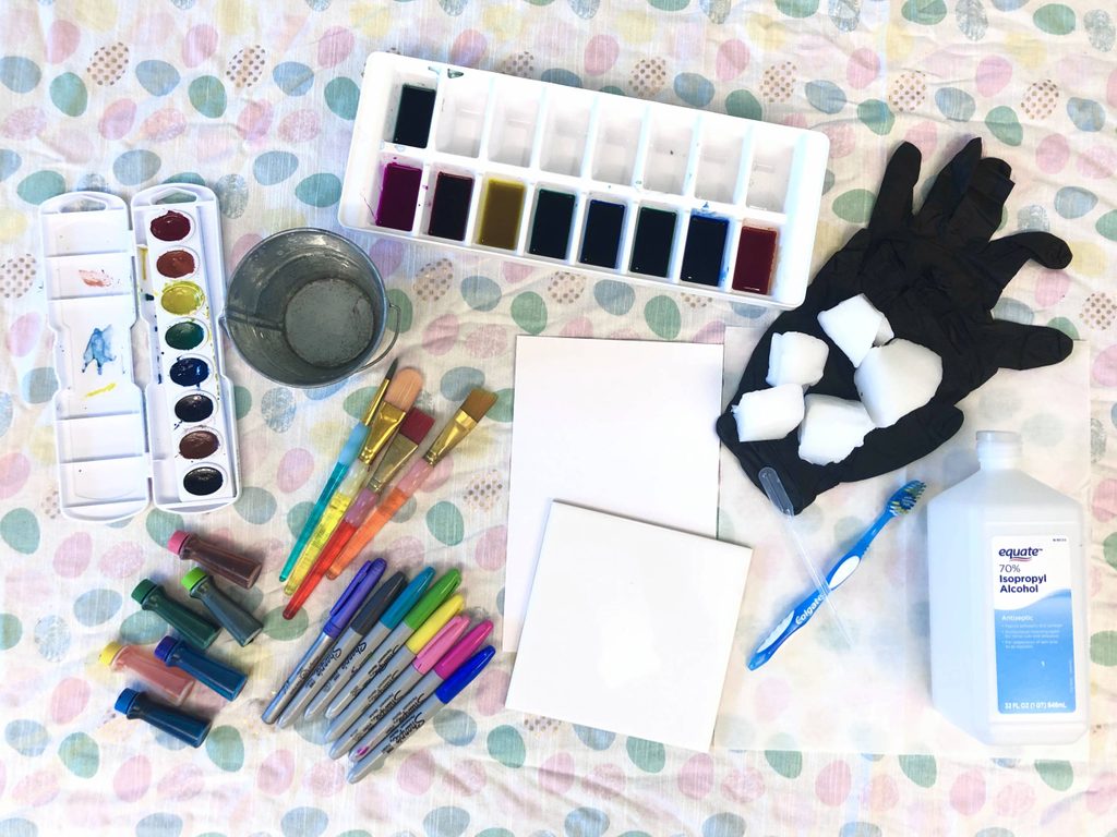 Materials needed for making a 3D Waterway