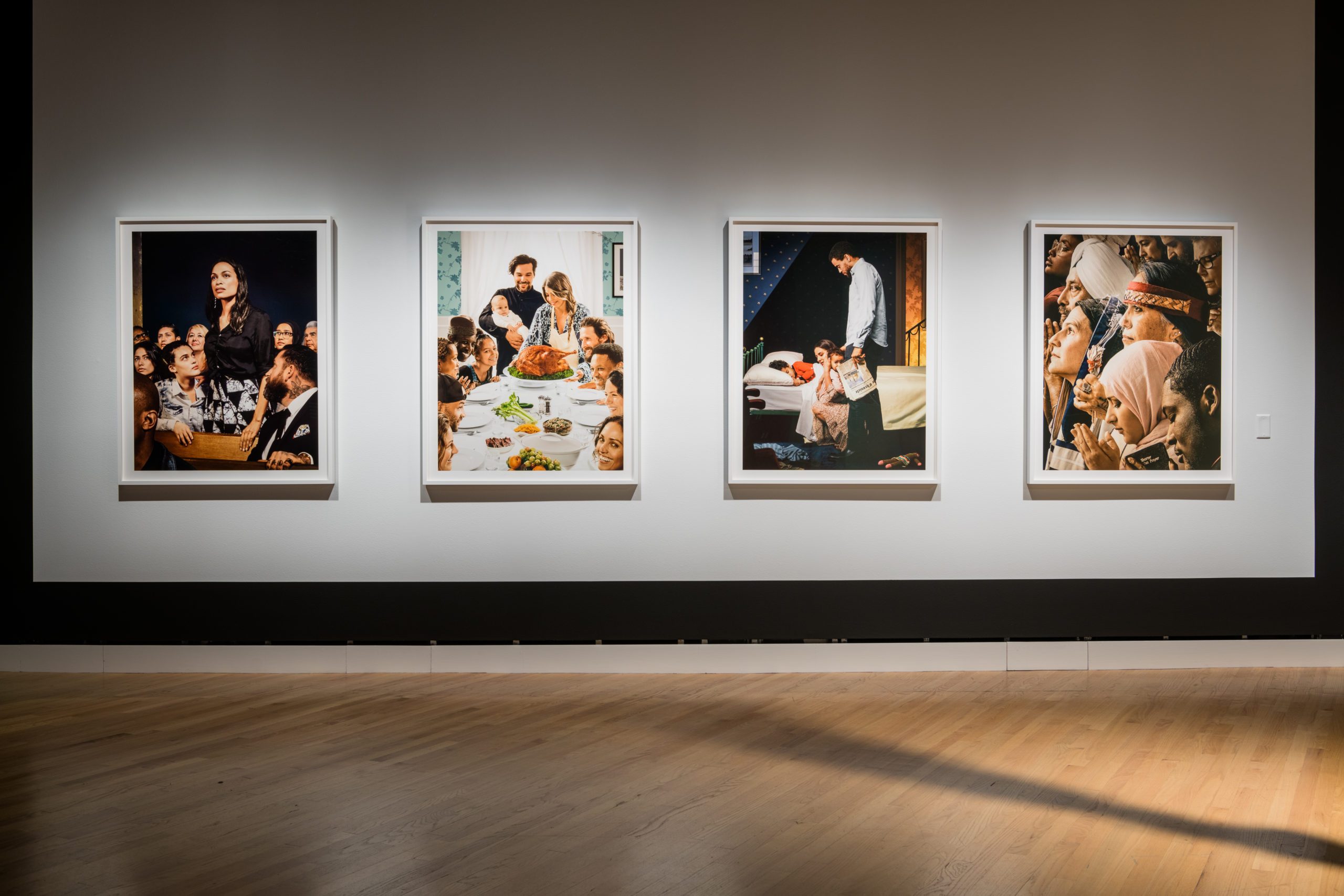 Hank Willis Thomas co-founded For Freedoms. His Four Freedoms photo campaign is on display in Hank Willis Thomas: All Things Being Equal… Photo by Ironside Photography / Stephen Ironside.