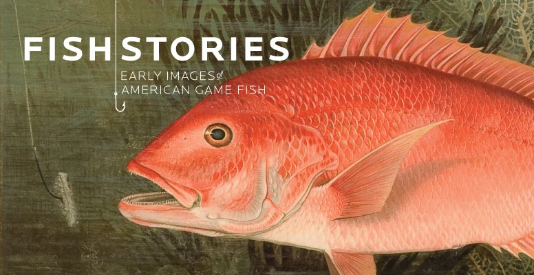 Illustration of American game fish with aquatic background.