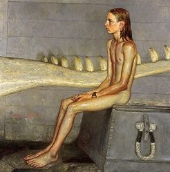 Jamie Wyeth (b. 1946)Orca Bates1990Oil on panel