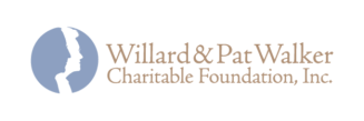 Willard & Pat Walker Charitable Foundation logo with silhouette in blue circle.