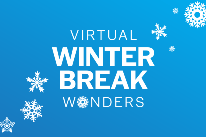 Blue background with 